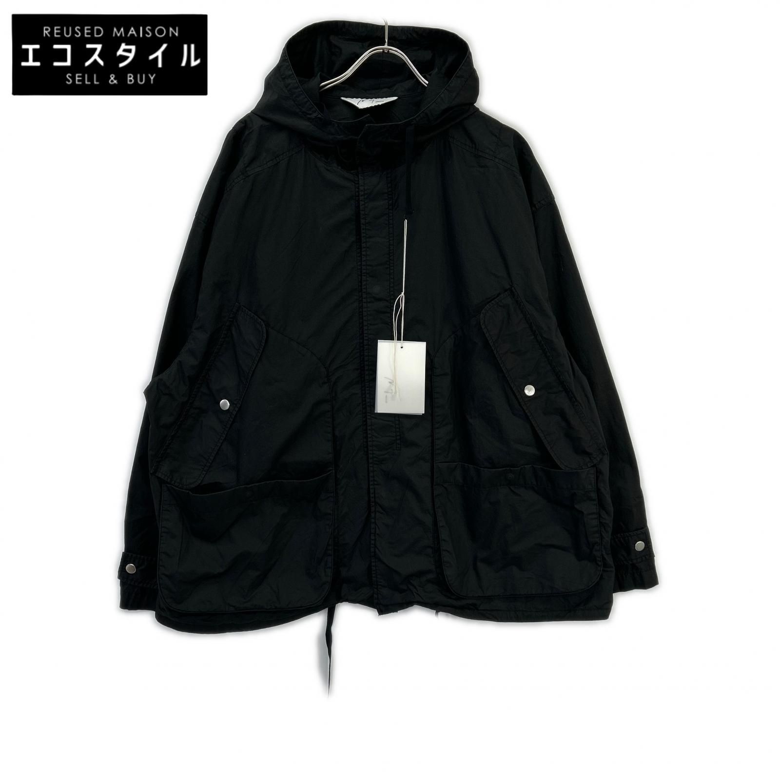 ANCELLM アンセルム 26SS ANC-SH91 ﾌﾞﾗｯｸ HOODED FIELD SHIRT JACKET 
