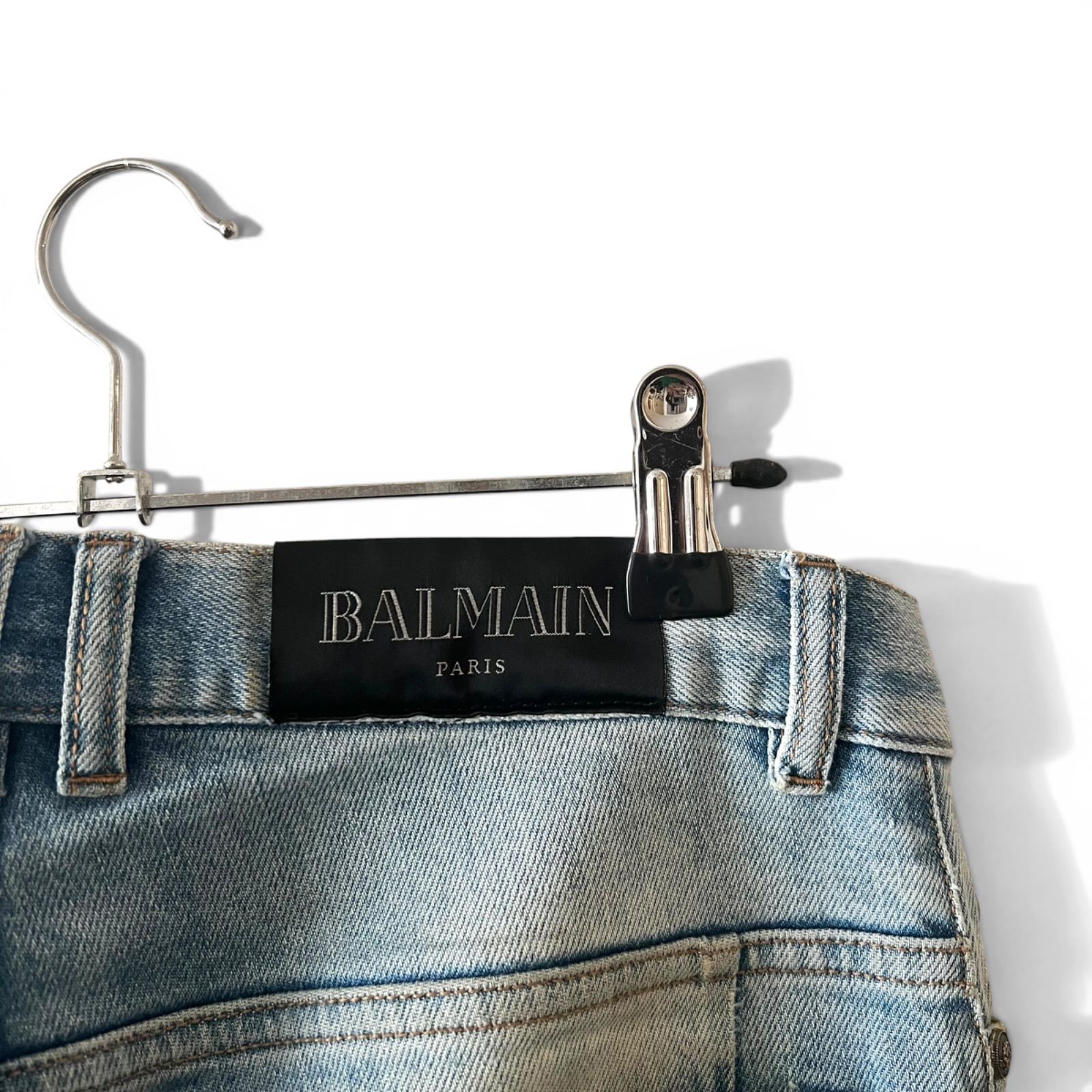 BALMAIN バルマン ダメージ加工デニム テーパード スキニー ジーンズ