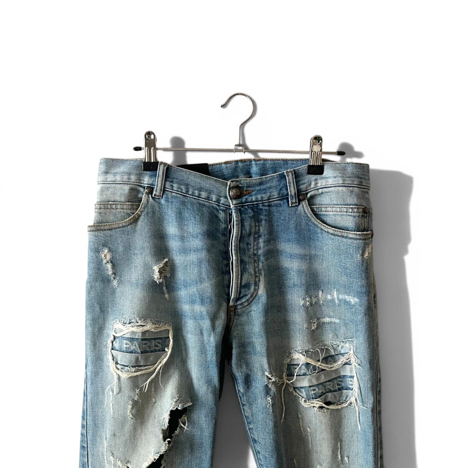 BALMAIN バルマン ダメージ加工デニム テーパード スキニー ジーンズ
