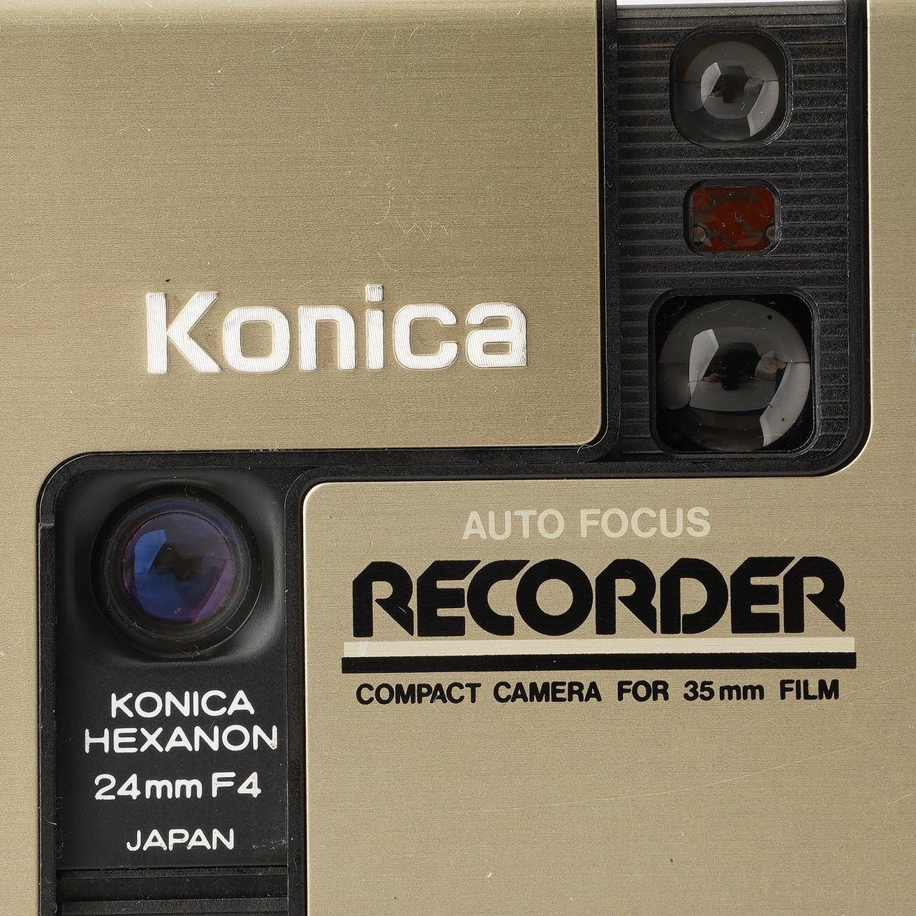 【動作品 希少】Konica RECORDER AUTO FOCUS ゴールド Konica RECORDER | CameRadiPC