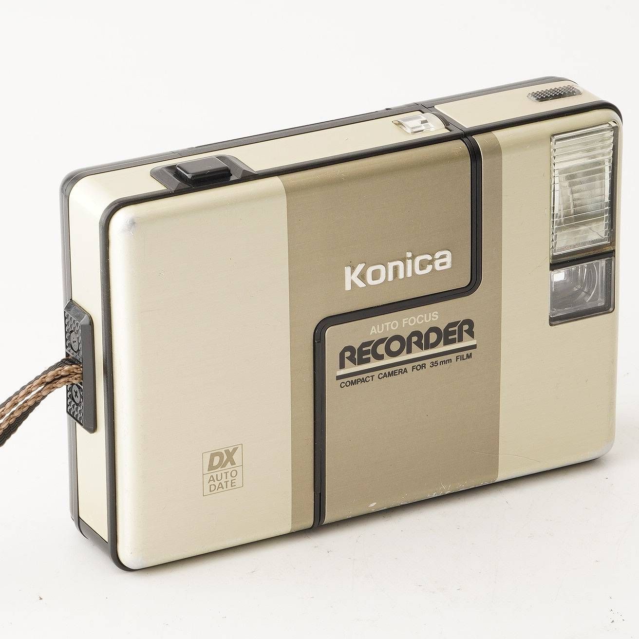 【動作品 希少】Konica RECORDER AUTO FOCUS ゴールド コニカ Konica Auto Focus Recorder レコーダー Hexanon 24mm F4