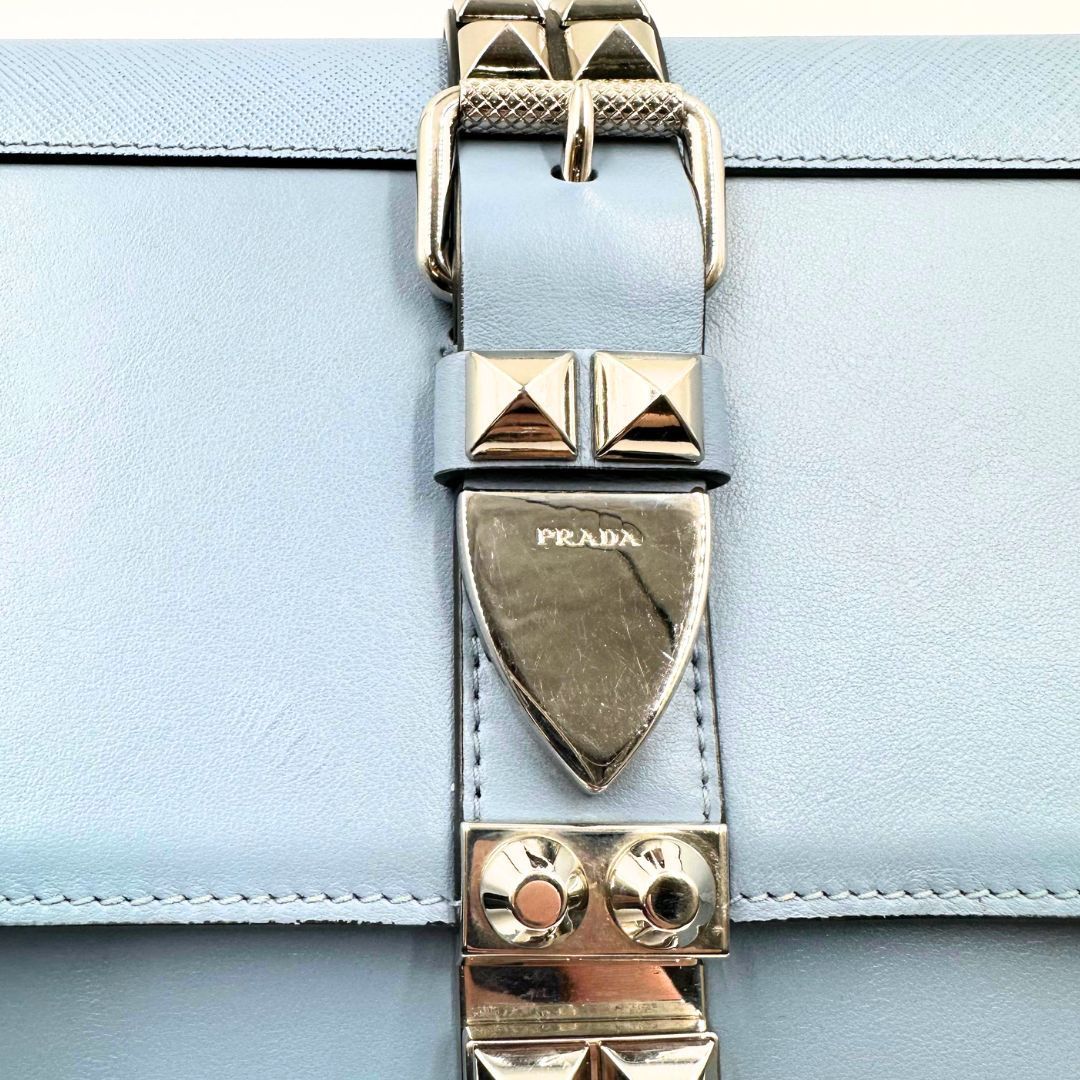 美品】Prada エレクトラ スタッズ レザー ショルダーバッグ - メルカリ
