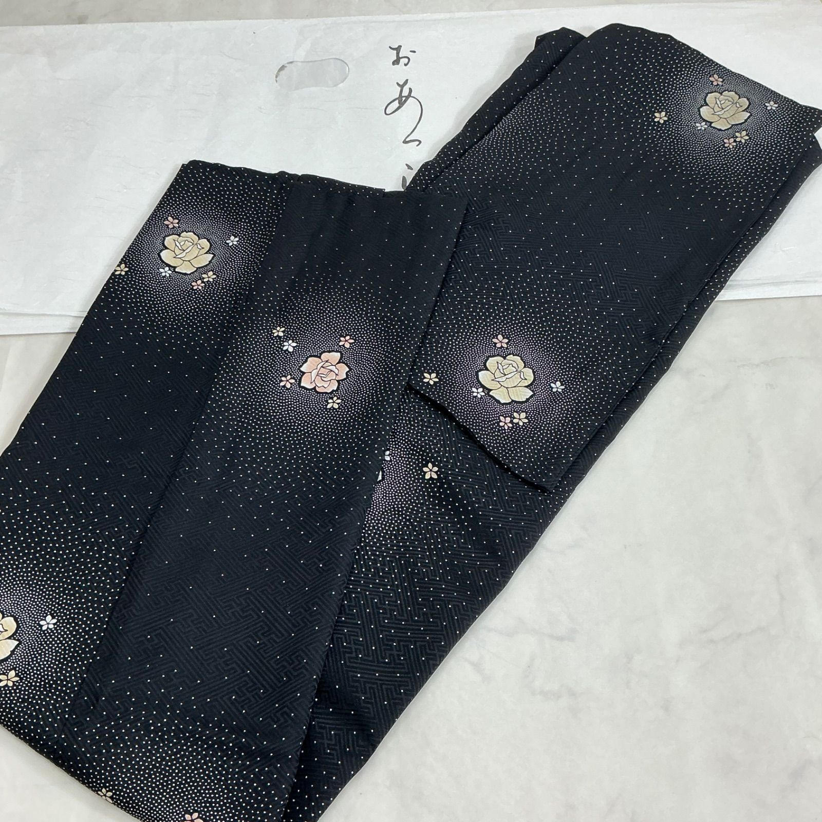 kimono+one◇単衣◇長襦袢◇正絹◇半衿付き◇居敷当て付き◇衣紋抜き 