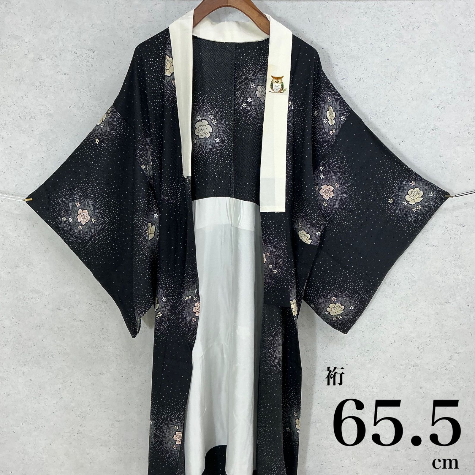 kimono+one◇単衣◇長襦袢◇正絹◇半衿付き◇居敷当て付き◇衣紋抜き 