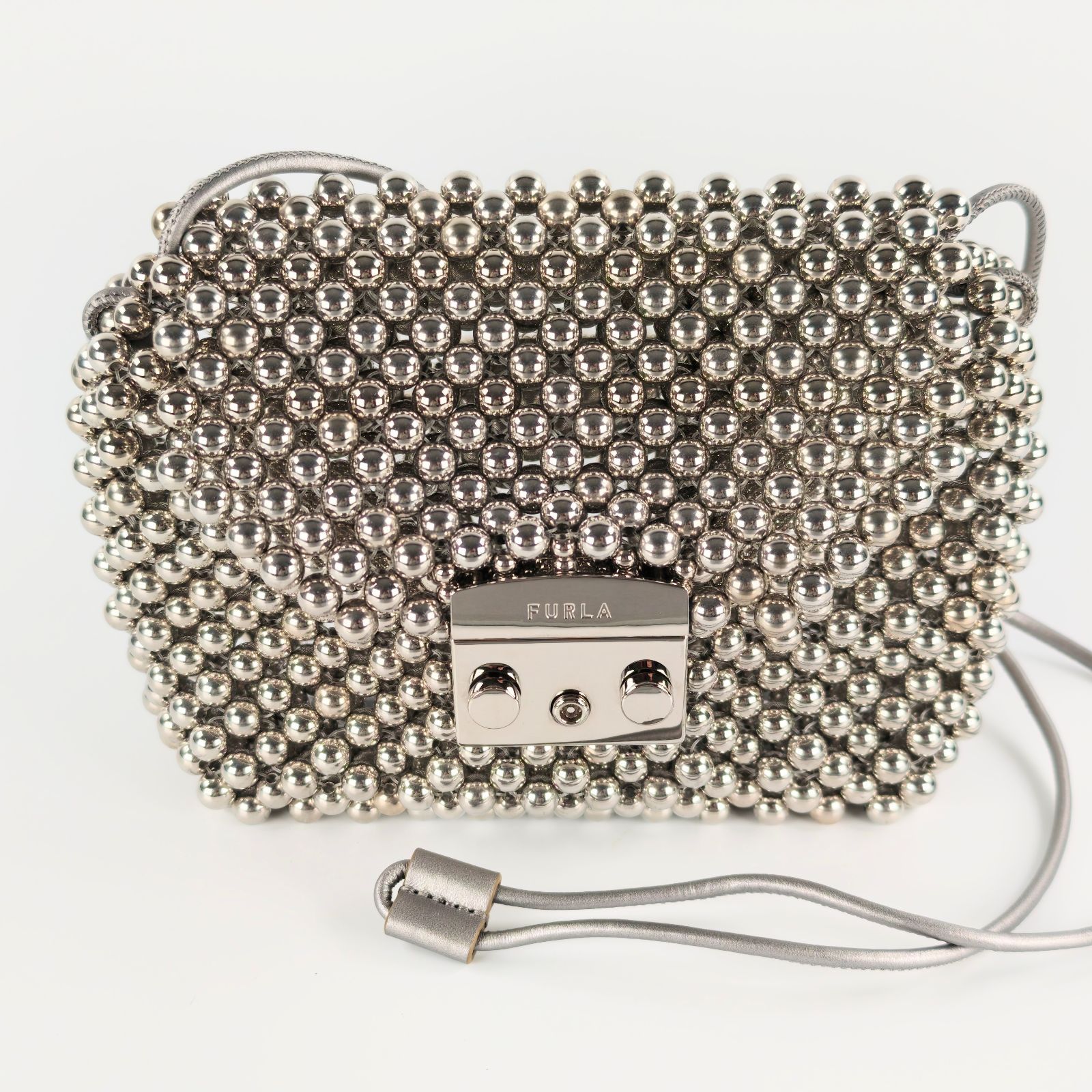 FURLA フルラ メトロポリス ミニ クロスボディ シルバー ビーズ