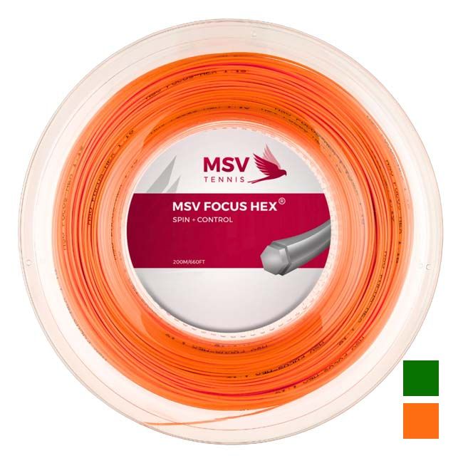 MSV(エムエスブイ) FOCUS HEX フォーカスヘックス 1.10／1.18／1.23／1.27／1.33mm 200Mロール 硬式テニス ポリエステルガット(26y4m)(020179997)