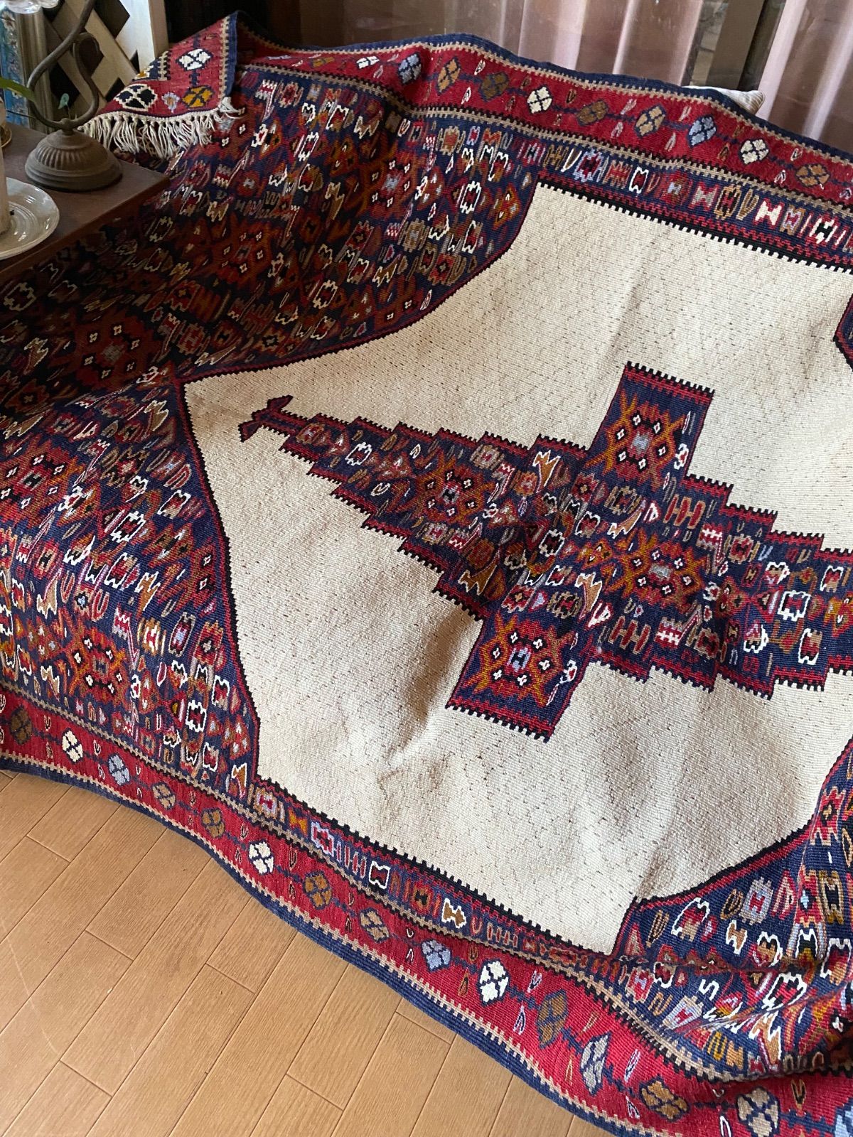 芸術品！今では入手困難大判セネキリム133×208セネは昔からイランの 