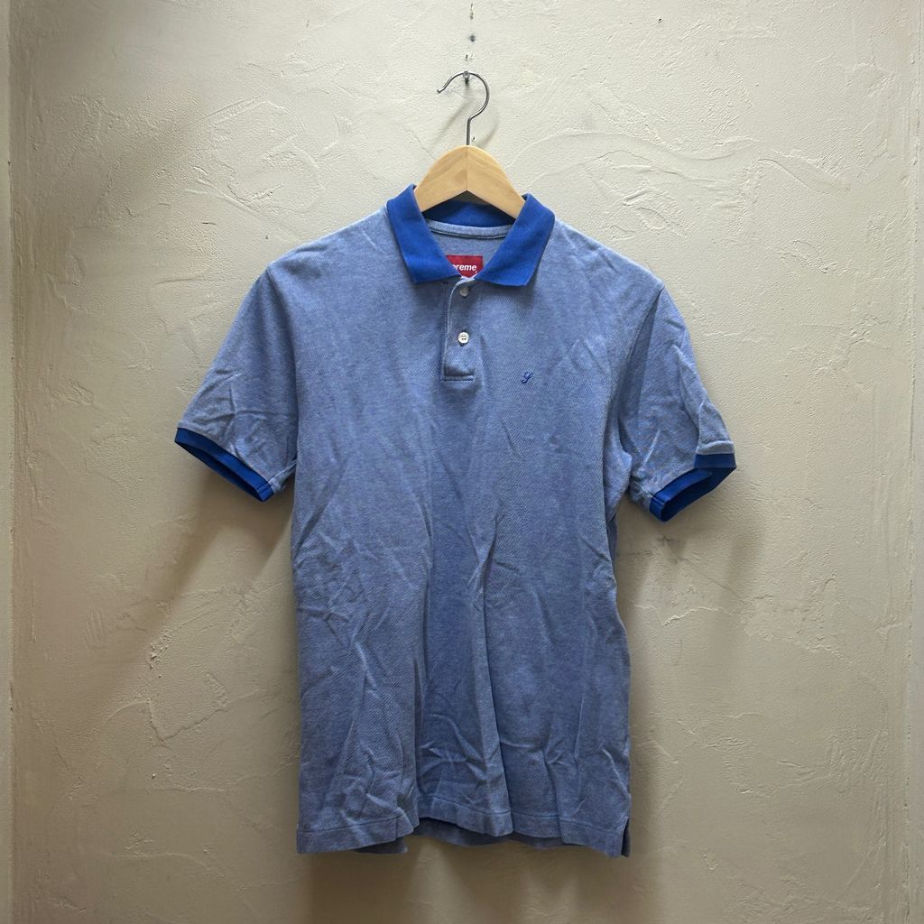 SUPREME シュプリーム POLO SHIRT ポロシャツ ブルー size:S【代官山 