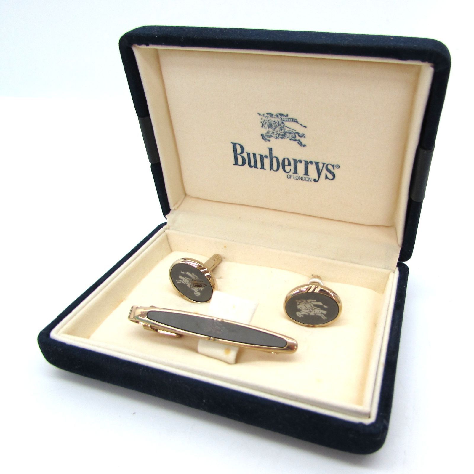 美品　BURBERRY バーバリー　タイピン・カフスセット　箱付き　高周波洗浄済 バーバリー カフス タイピンセットの買取実績 | 買取専門店さすがや