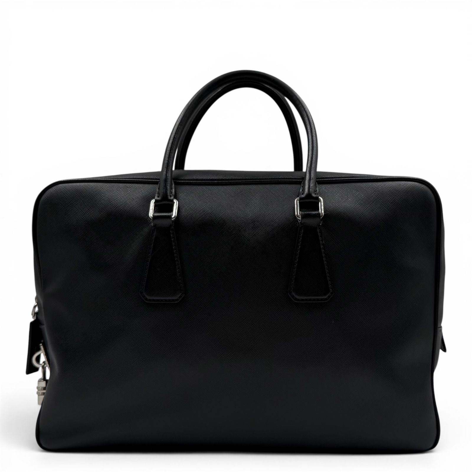 良品】PRADA プラダ ビジネスバッグ ブリーフケース 三角ロゴ