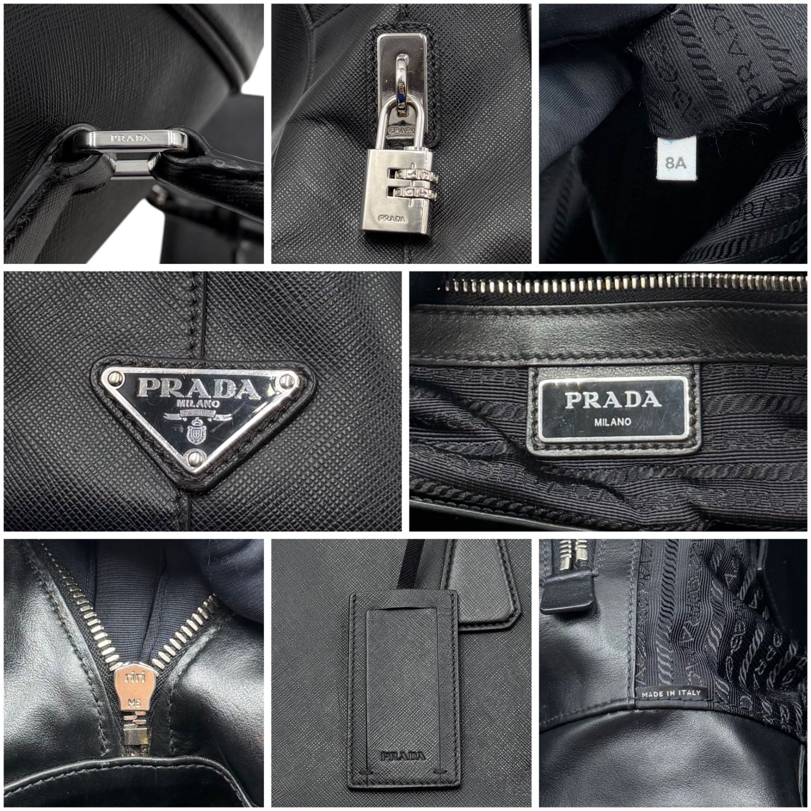 良品】PRADA プラダ ビジネスバッグ ブリーフケース 三角ロゴ