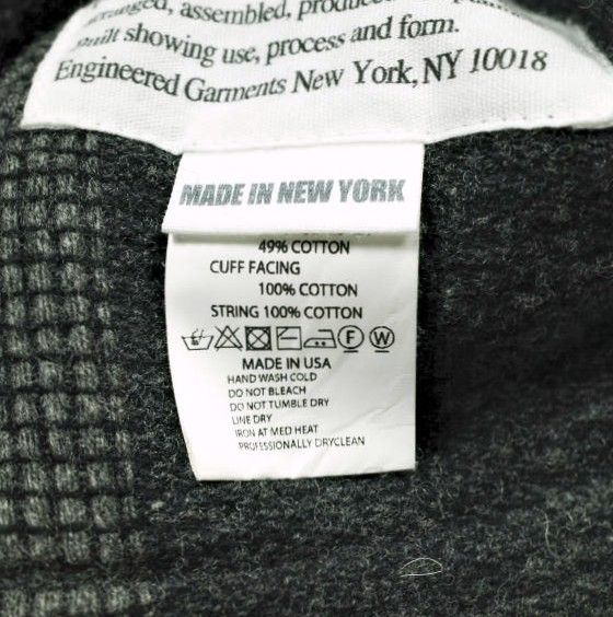 Engineered Garments x WOOLRICH エンジニアードガーメンツ ウールリッチ 別注 アメリカ製 BENSON JACKET - Stars and Stripes ベンソンジャケット 星条旗 S Dark Grey アウター【中古】【Engineered Garments × WOOLRICH】 Engineered Garments x WOOLRICH エンジニアードガーメンツ ウール