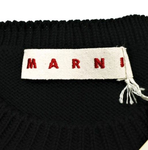 新品 MARNI マルニ 24SS マキシロゴ インターシャニット GCMD0397Q0 