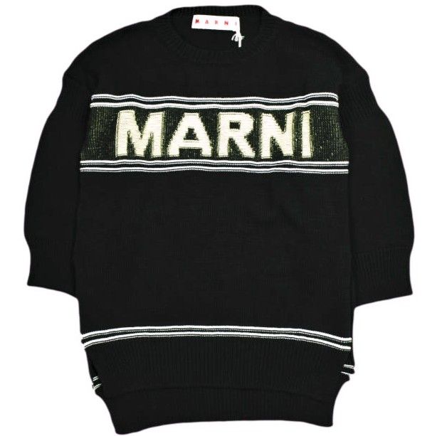 新品 MARNI マルニ 24SS マキシロゴ インターシャニット GCMD0397Q0 