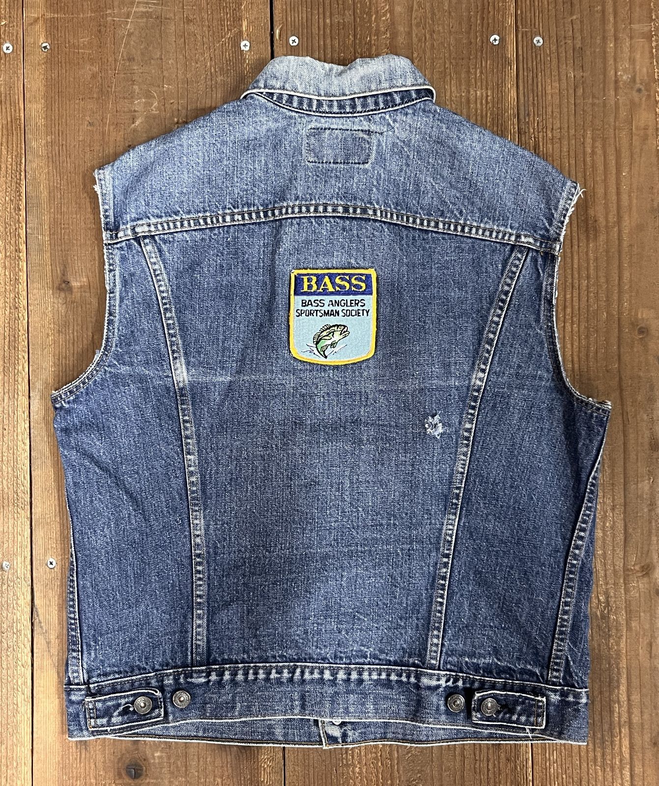 70s Levi's VIET-NAM カスタム刺繍 ベトジャン デニムベスト 70年代 70s リーバイス アメリカ製 Harley davidson NORTON バイク
