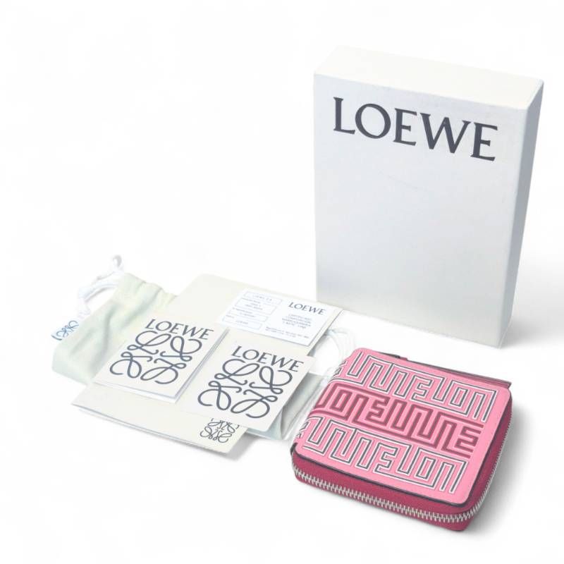 LOEWE ロエベ 二つ折り財布 メイズ スクエアジップウォレット レザー LOEWE ロエベ 二つ折り財布 メイズ スクエアジップウォレット レザー