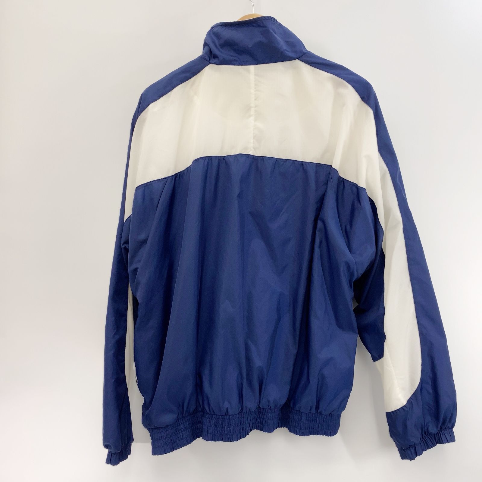 90s 銀タグ NIKE ナイロンジャケット L ホワイト ネイビー メンズ 