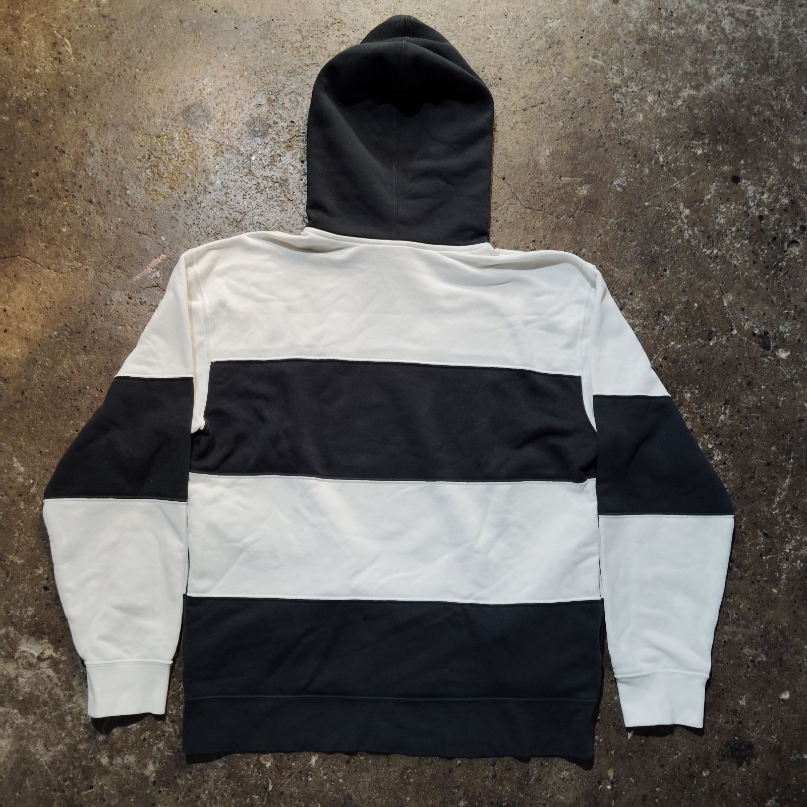 Supreme × NIKE Stripe Hooded Sweatshirt ブラック×ホワイト S