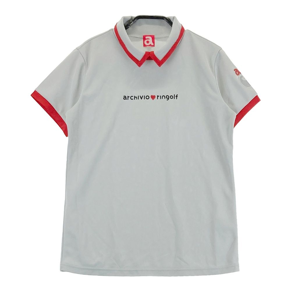 サイズ：38 ARCHIVIO アルチビオ 襟付き 半袖Tシャツ グレー系