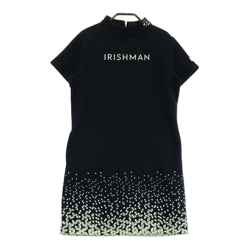 サイズ：M IRISHMAN アイリッシュマン モックネック 半袖ワンピース 総