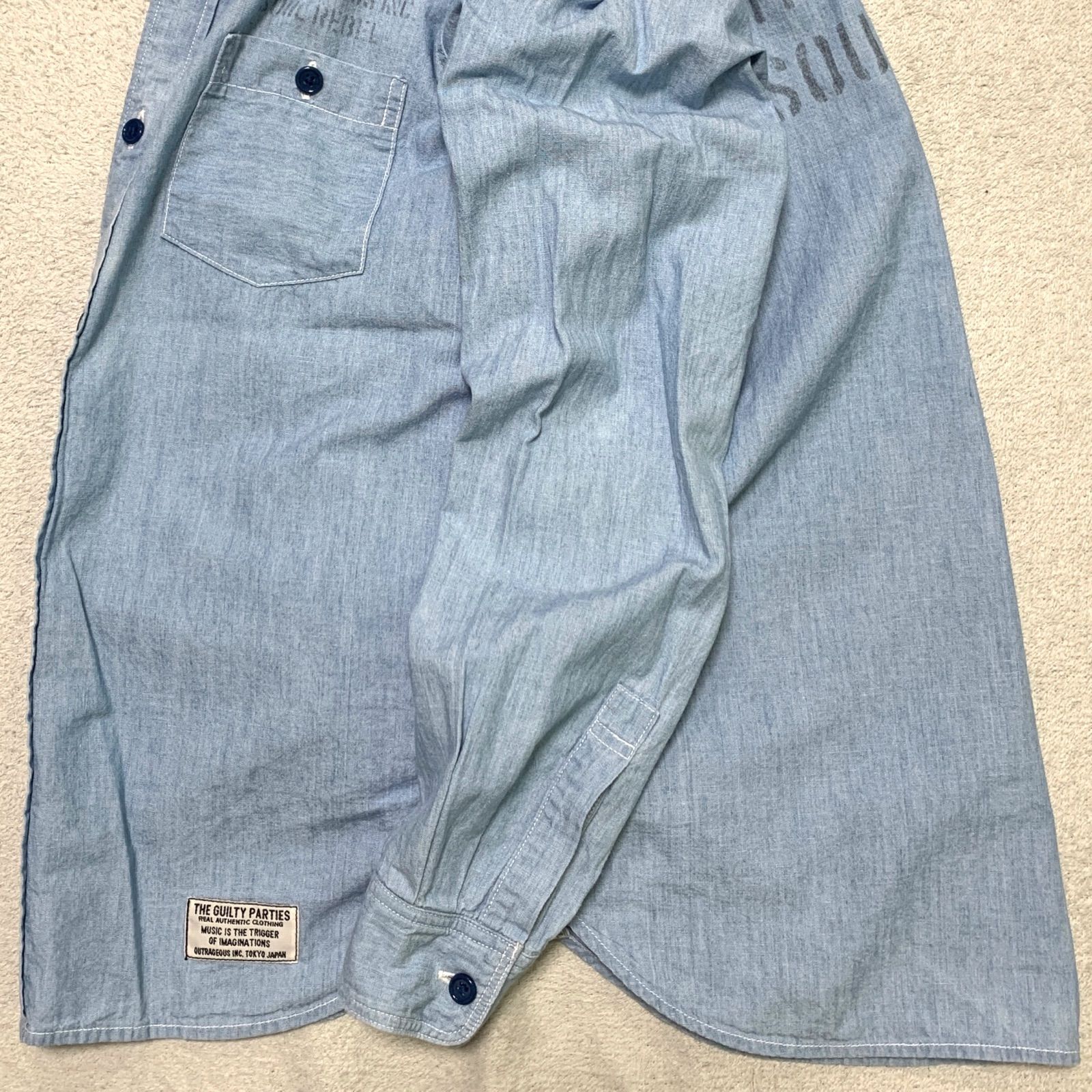 WACKO MARIA Work Shirt - Cotton Chambray - ワークシャツ