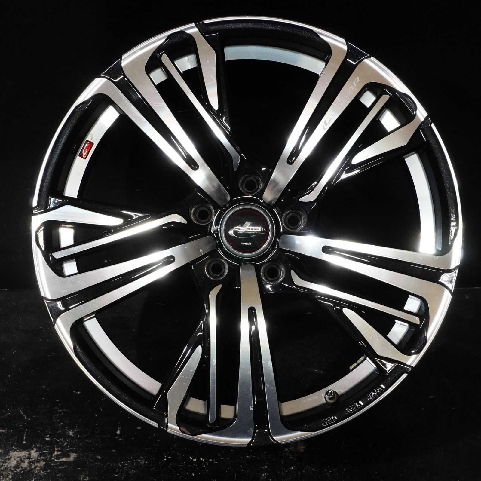 【美品】Weds LEONIS(レオニス) CH 8J-18 off+42 pcd114.3/5H ホイールのみ4本 クラウン マークX フーガ アルファード ヴェルファイア等 Weds レオニス LEONIS AR 18インチ 8J +42 114.3 5H 4本セット
