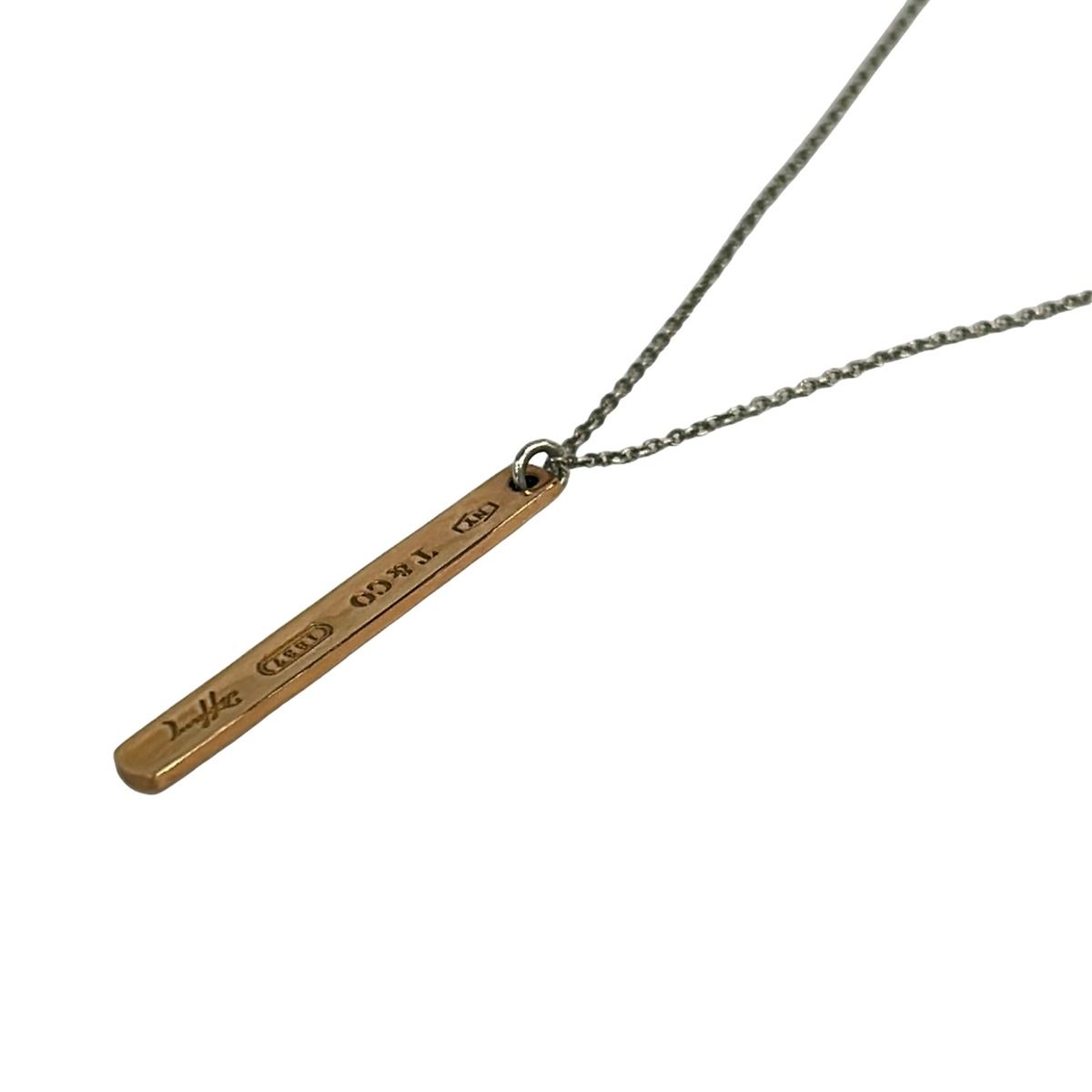 ティファニー 1837 ルベドメタル シルバーネックレス TIFFANY&Co.(ティファニー) ネックレス美品 1837バー シルバー