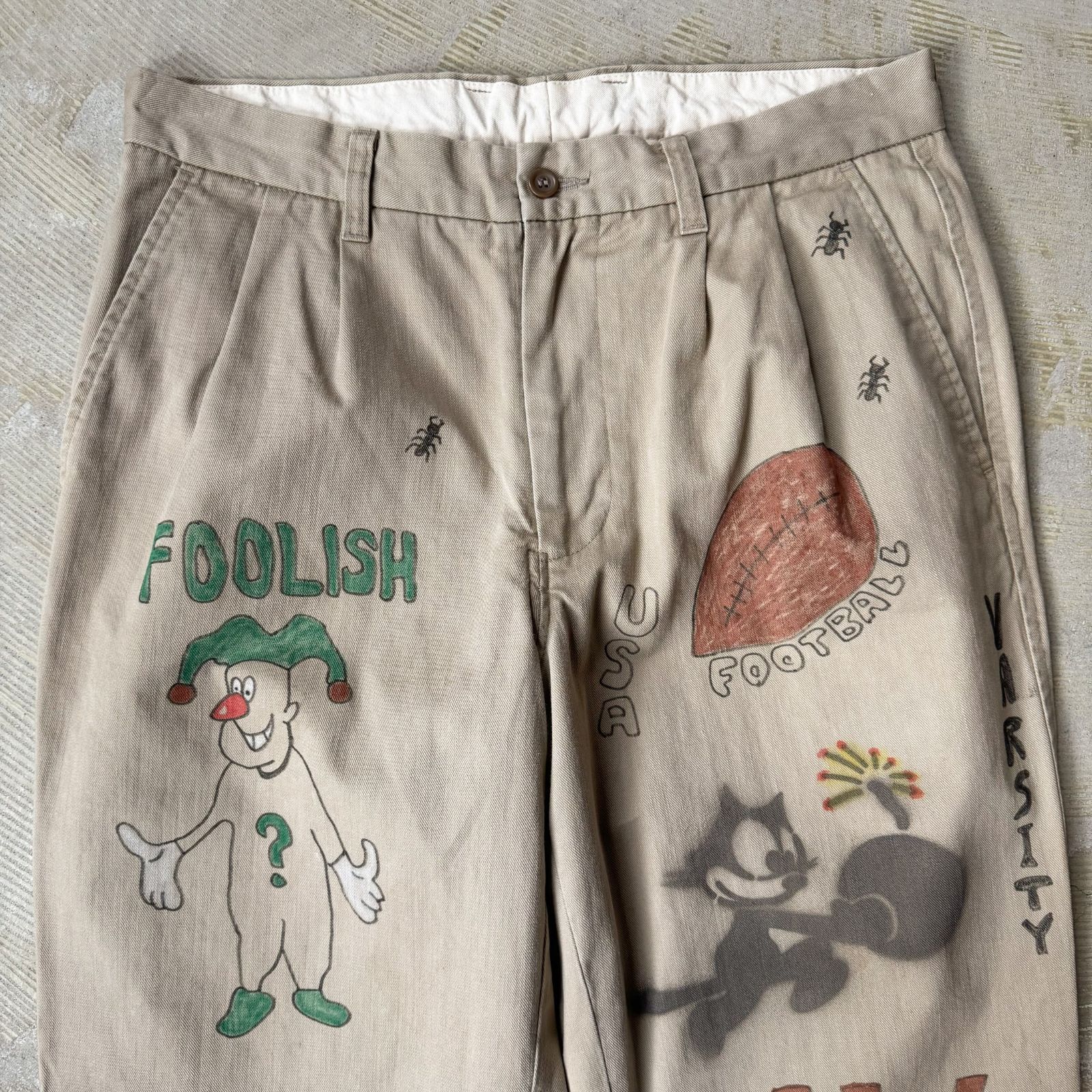 パンツ 1960's USA Memorial pants hand paint W33 1960's USA