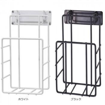 サロン向け 壁掛け用ティッシュBOXラック　ホワイト・71862