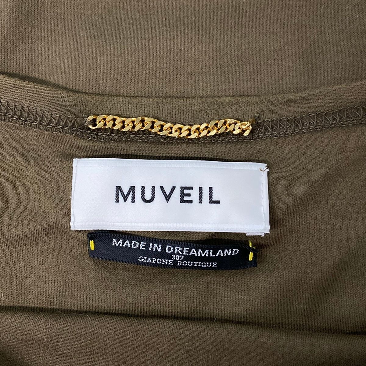 MUVEIL(ミュベール) 半袖カットソー サイズ38 M レディース美品  - ダークグレー クルーネック/パール 楽天市場】ミュベール（Tシャツ・カットソー｜トップス）：レディース