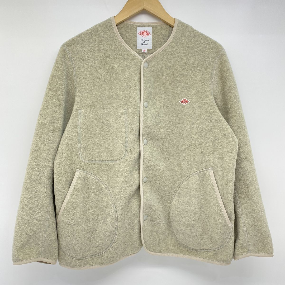 DANTON ダントン フリース ノーカラージャケット JD-8911 サイズ:38