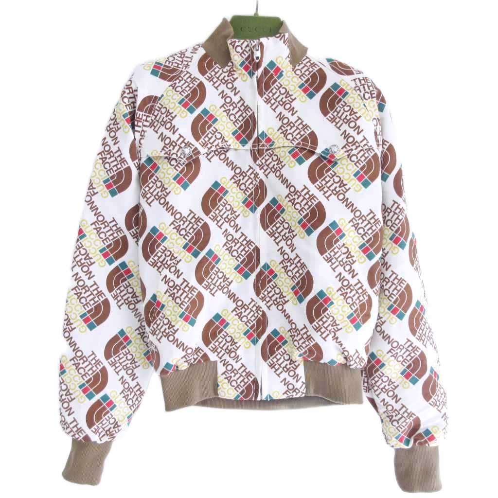 コラボ美品✨グッチ×ノースフェイス✨ボンバージャケット 総柄 ロゴ 男女兼用 グッチ GUCCI × ザ ノースフェイス THE NORTH FACE コラボ 美品 WEB