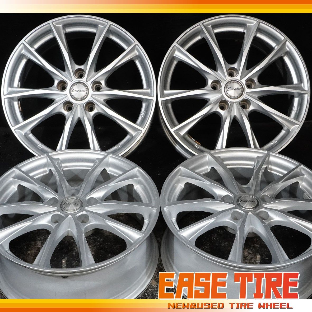 中古ホイール ホットスタッフ Exceeder 17×7J +38 114.3 5H 4本
