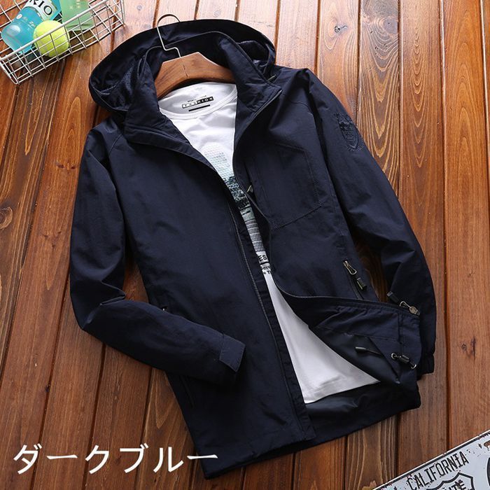 新品 メンズ ジップアップパーカー メンズ ストレッチ 柔らかい 防風 