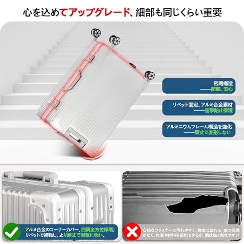 Airmood] スーツケース キャリーケース 機内持ち込み可 アルミフレーム