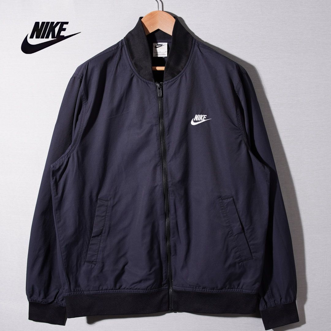ナイキ NIKE ナイロンジャケット ブルゾン スイングトップ L ブラック
