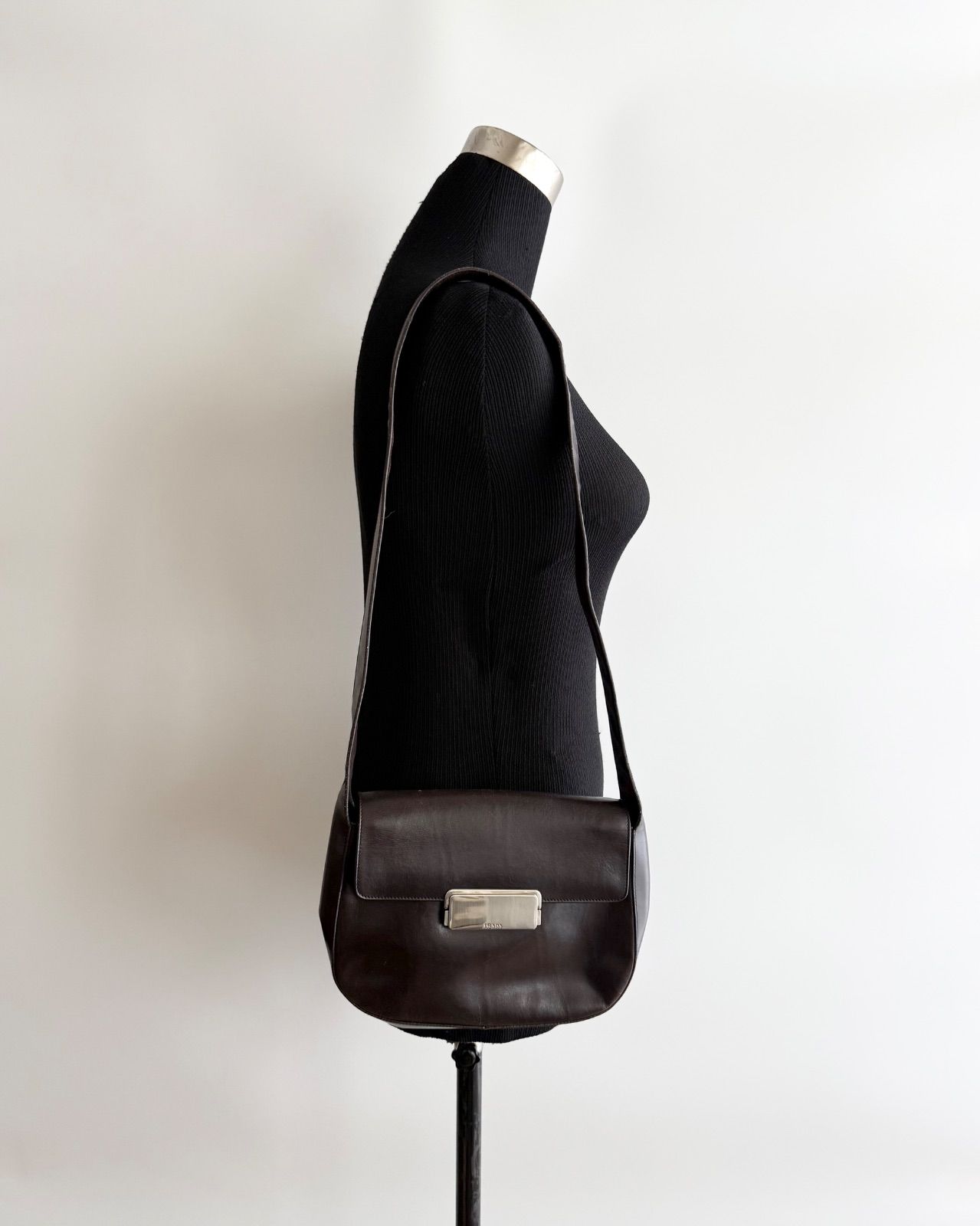 FW1998 PRADA LEATHER SHOULDER BAG プラダ 1998年 archive アーカイブ