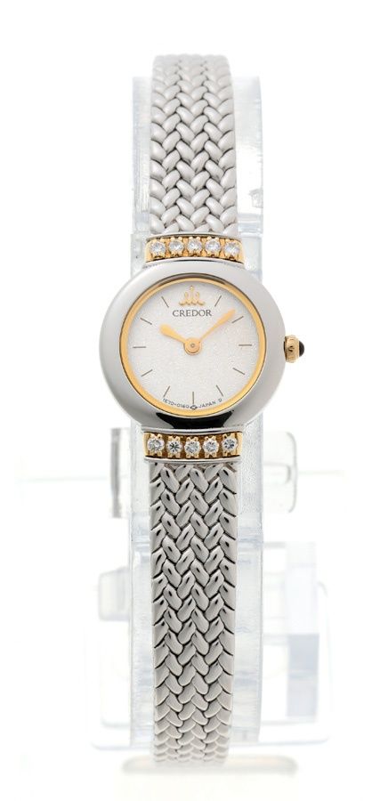 セイコー / SEIKO　クレドール　GKTE010 / 1E70-0100　アイボリー　クオーツ　K18YGラグ・ダイヤモンド 【中古】 SEIKO - セイコー / SEIKO クレドール GKTE010 / 1E70-0100 アイボリー