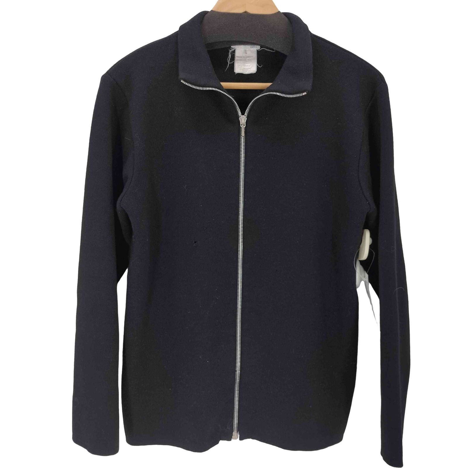 Agnes bフランス製 ririジップブルゾン ボルドー アニエスベーオム Agnes b.homme 90-00s フランス製 刺繍ドライバーズ