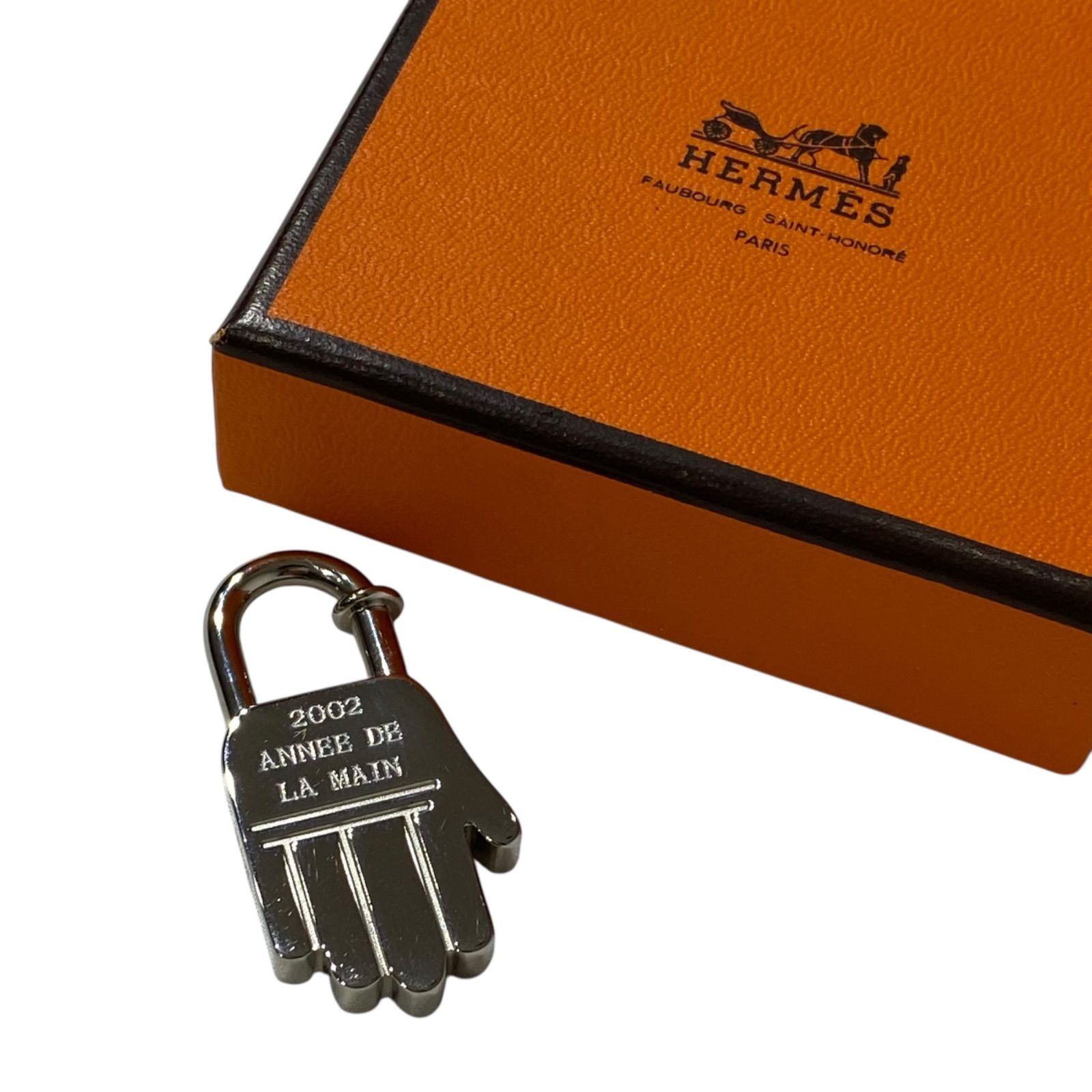 エルメス マルジェラ期 カデナ ANNEE DE LA MAIN 2002年 バッグチャーム ネックレストップ シルバー HERMES AC0241