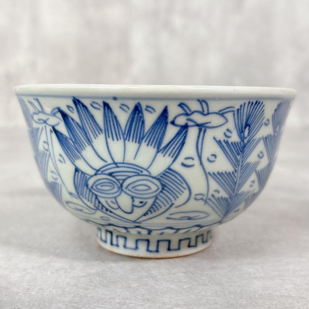 S160 古伊万里 藍色 染付 茶碗5個セット ボウル 鉢 陶器 陶芸 骨董品 S160 古伊万里 藍色 染付 茶碗5個セット ボウル 鉢 陶器 陶芸 骨董