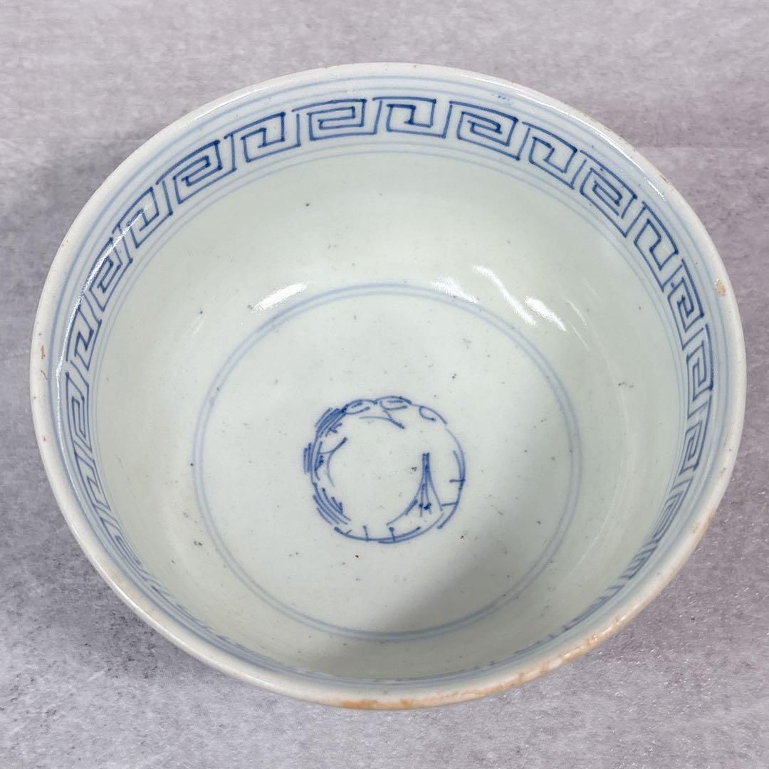 S160 古伊万里 藍色 染付 茶碗5個セット ボウル 鉢 陶器 陶芸 骨董品