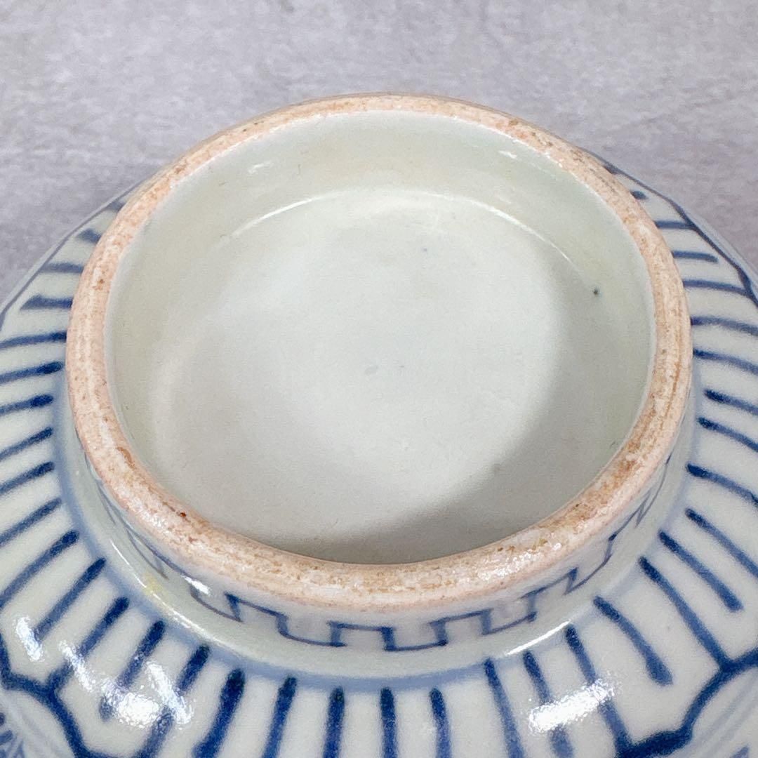S160 古伊万里 藍色 染付 茶碗5個セット ボウル 鉢 陶器 陶芸 骨董品