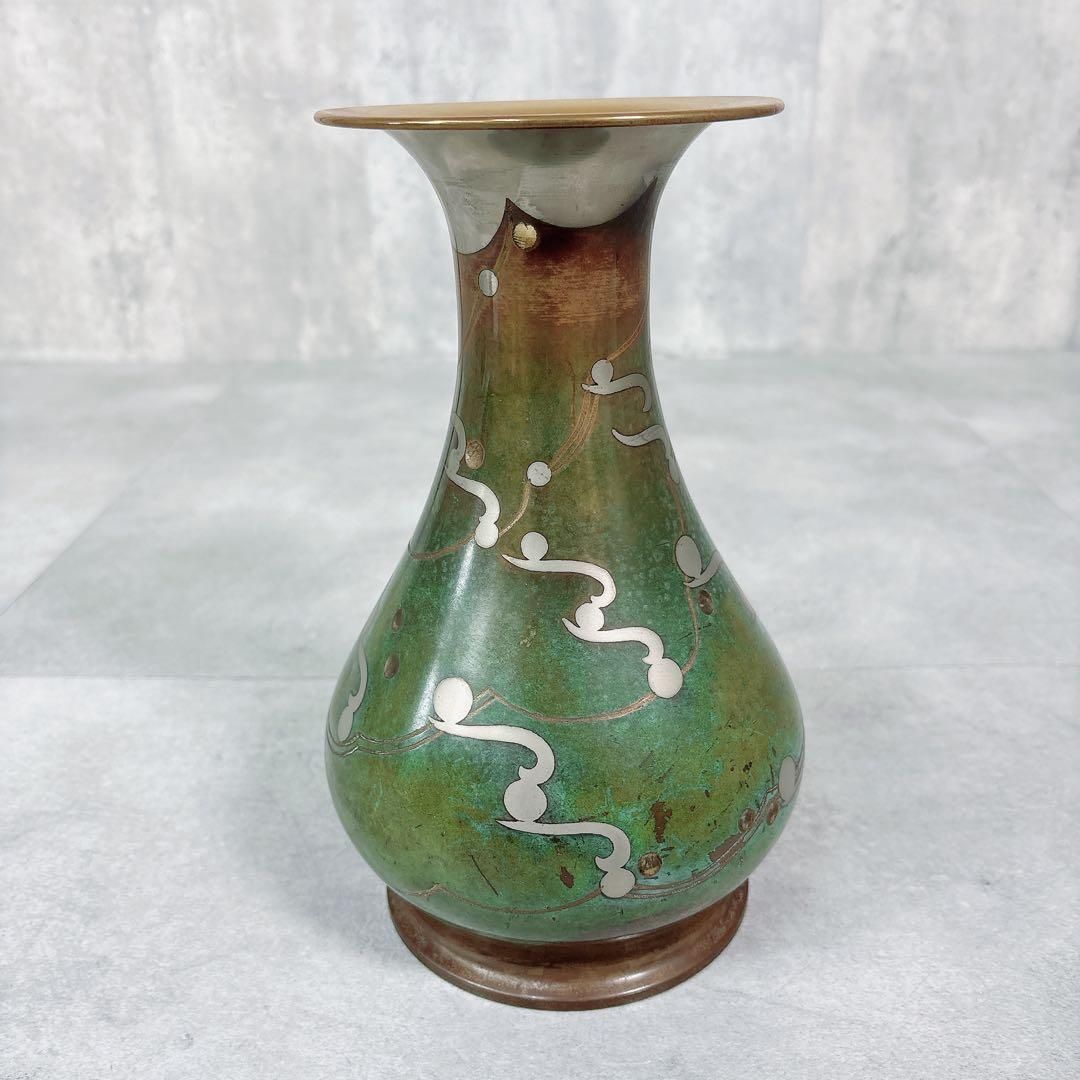 S194 WMF ヴェーエムエフ 花瓶 イコラ 金属工芸品 エナメル彩色 ドイツ