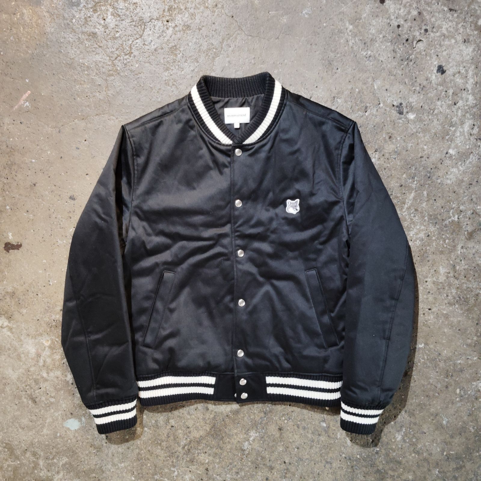 MAISON KITSUNE Cotton Satin Teddy Blouson L メゾンキツネ コットン