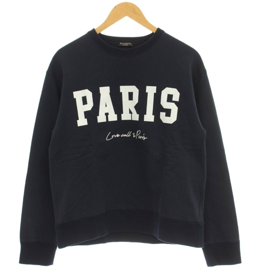 【美品】ヴェルメイユパーイエナ　スウェット　ネイビー ヴェルメイユ パー イエナ VERMEIL par iena 22AW スウェット