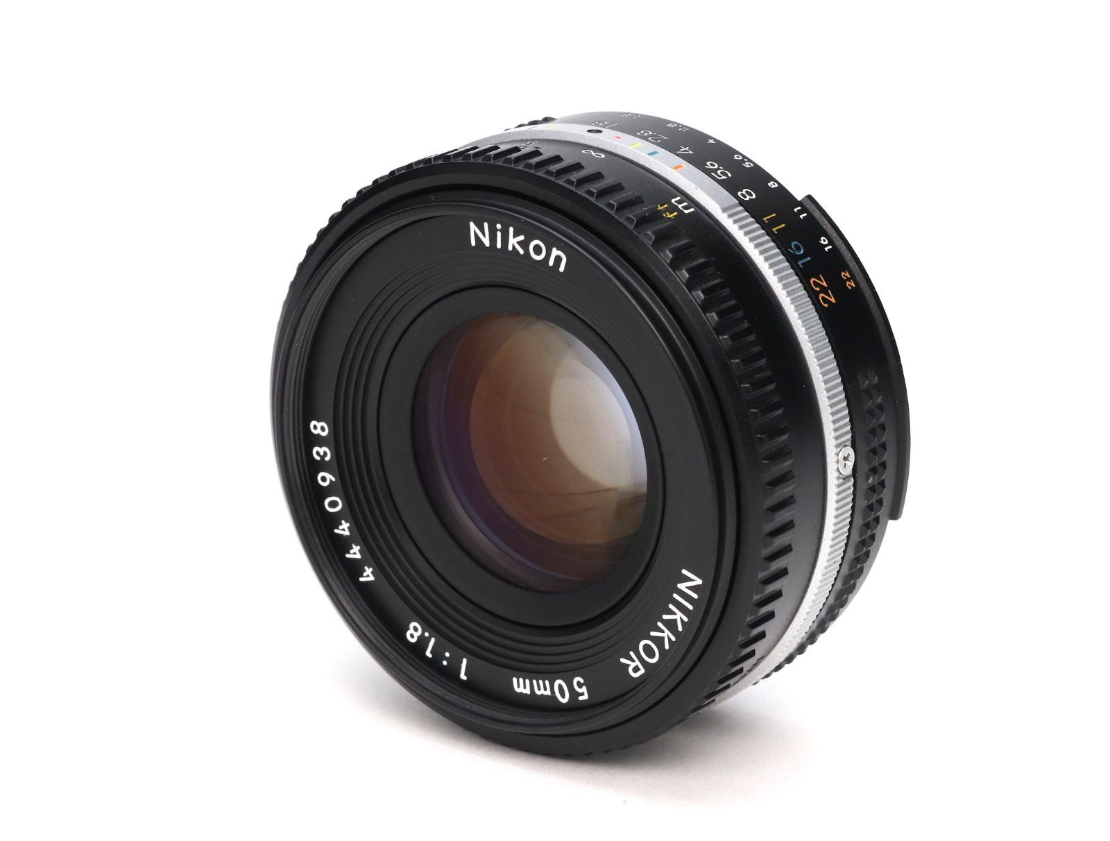 【動作確認済】Nikon Ai-s 50mm f1.8 パンケーキ 純正付属品付 AB- (良品) Nikon ニコン Ai-S 50mm F1.8 パンケーキ標準レンズ 初期