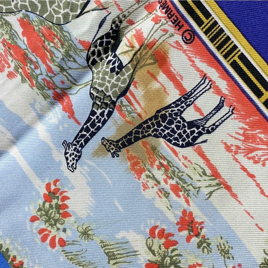 エルメス カレ90 TROPIQUES シルクスカーフ トロピカル ブルー HERMES