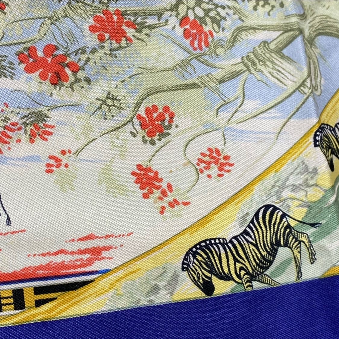 エルメス カレ90 TROPIQUES シルクスカーフ トロピカル ブルー HERMES
