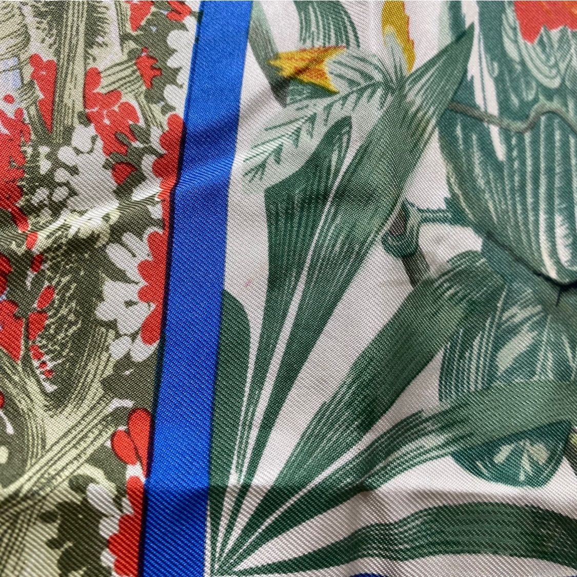 エルメス カレ90 TROPIQUES シルクスカーフ トロピカル ブルー HERMES
